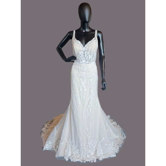 Stella York Dresses & Skirts - Blush Illusion Bodice Fit and Flare Scoop Back Wedding Gown - Stella Couture